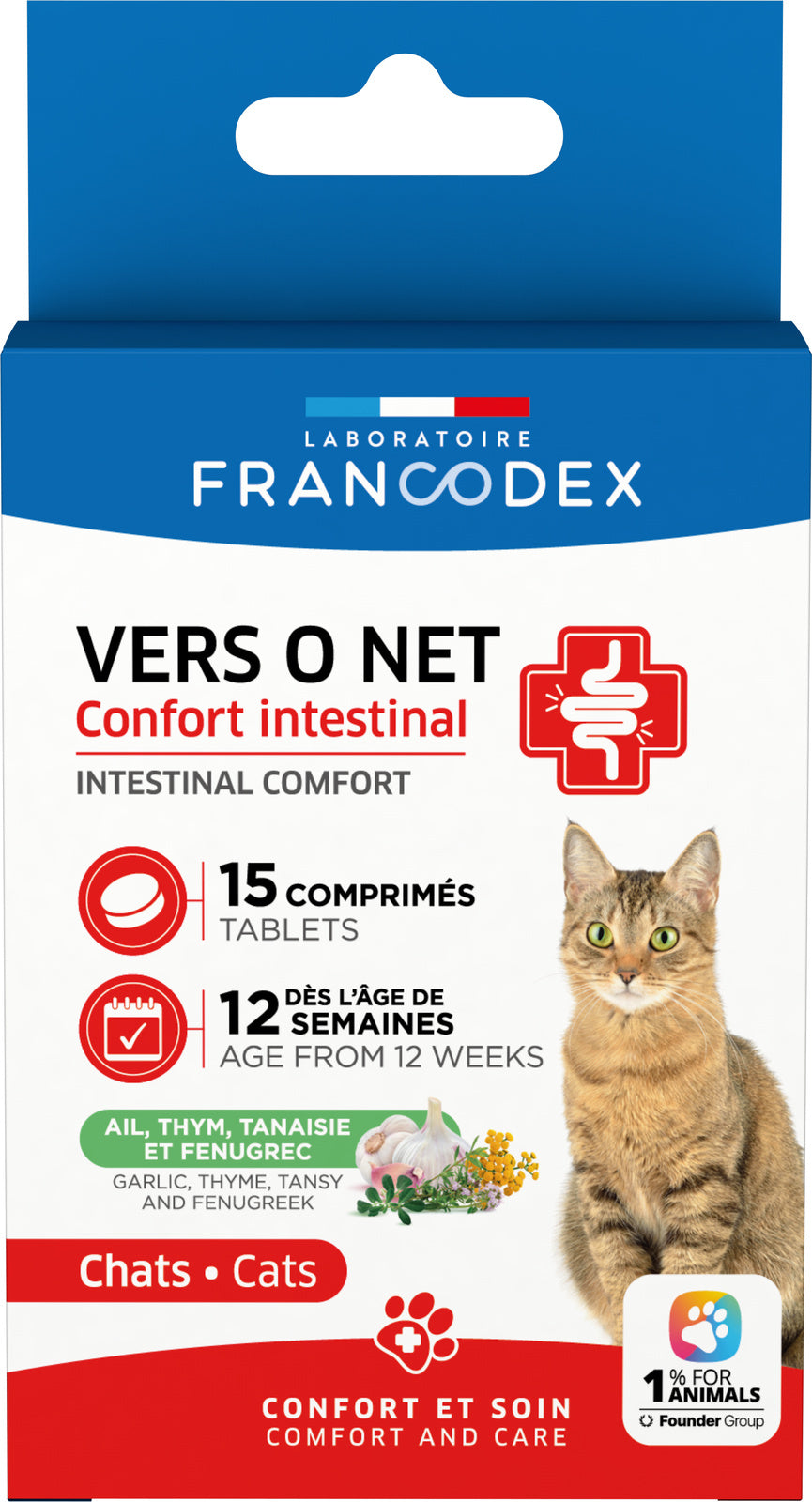 FRANCODEX Vers O Net 15 Comprimés pour Chat et chatton