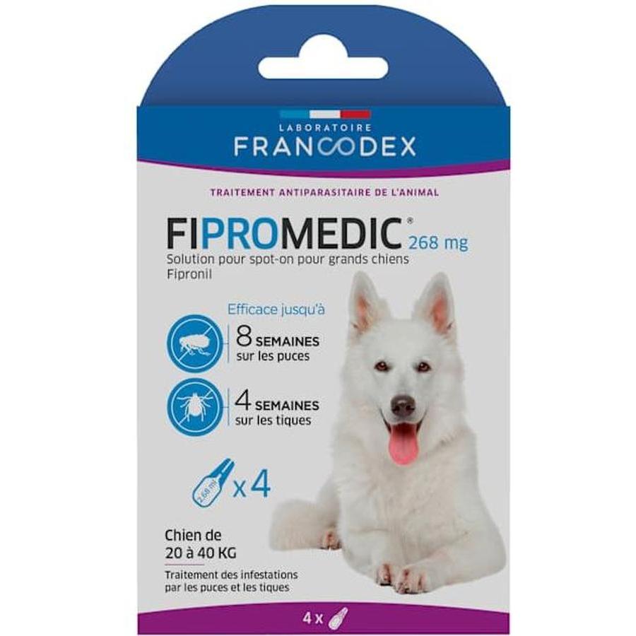 Fipromedic 268 mg Solution pour Spot-on Grand Chien 20-40 kg x4