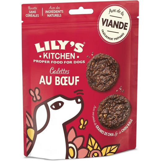 LILY'S KITCHEN Galettes au Bœuf Mini Burgers Friandises pour Chien Adulte Sans Céréales 70g