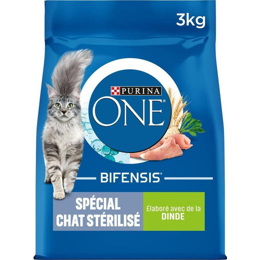 PURINA ONE Spécial Chat Stérilisé Dinde & Blé 3 kg – Croquettes BIFENSIS