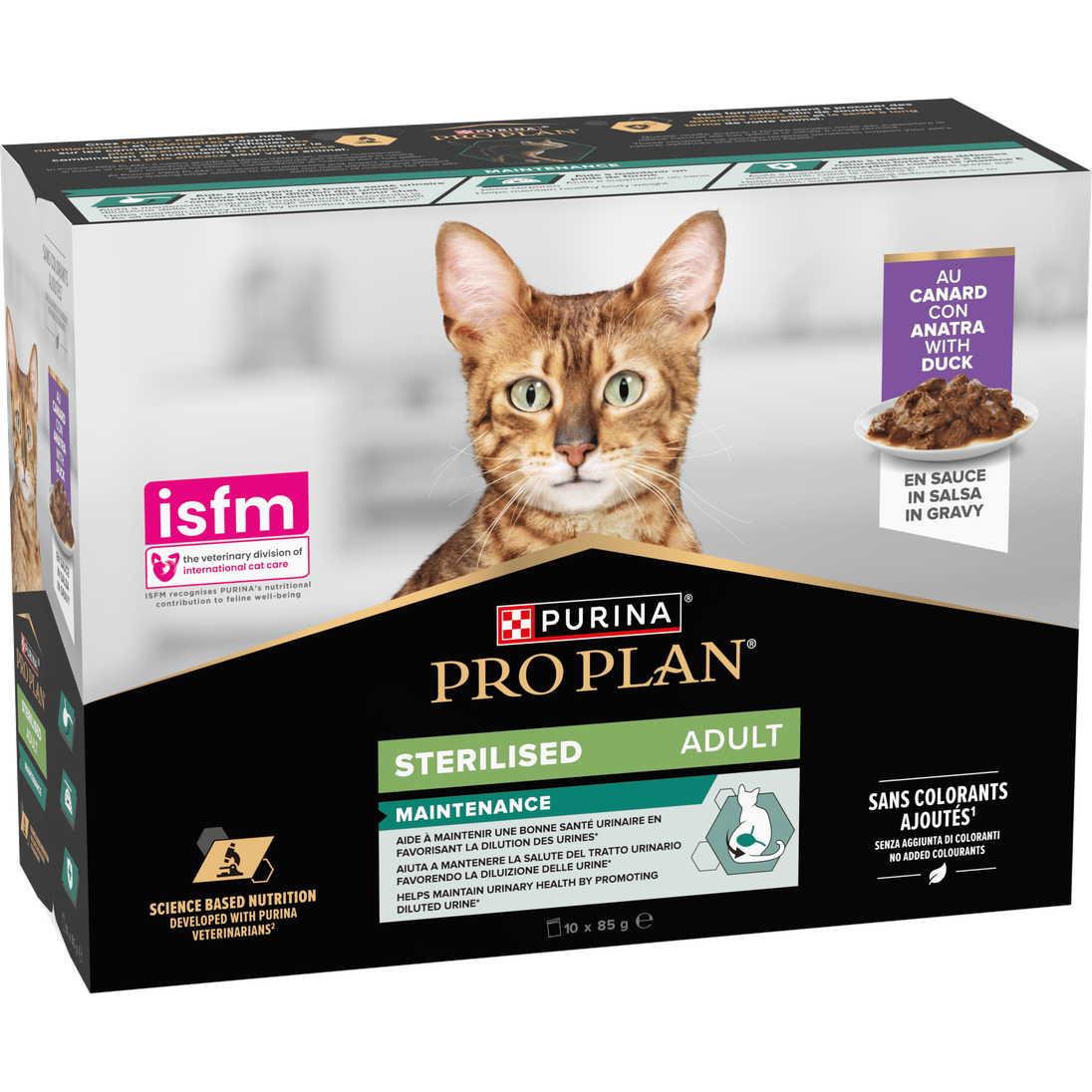 PRO PLAN Sterilised Adult 1+ Savoury Duo Canard et Foie Sachets Chat 10x85g