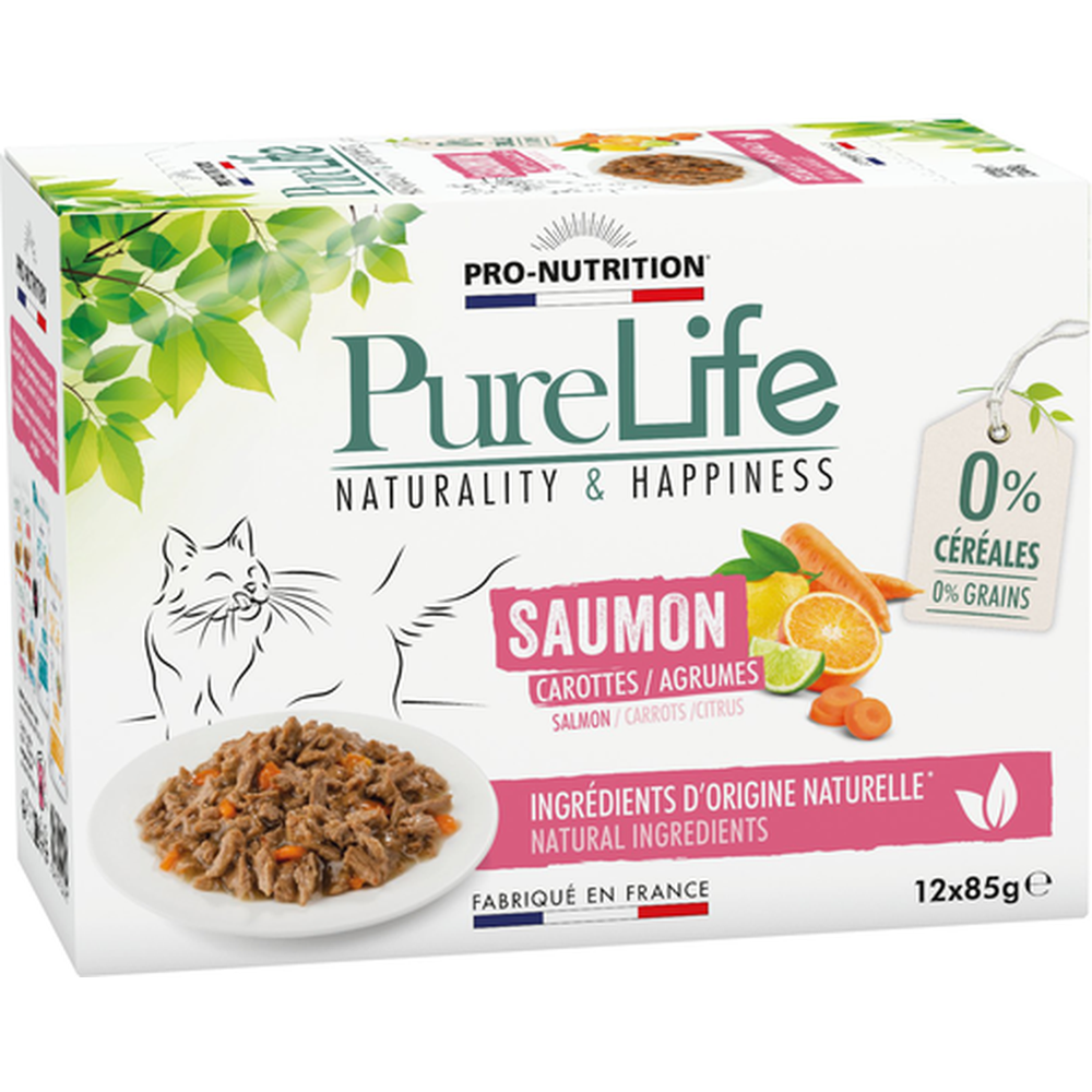 Pure Life Chat Wet Saumon 12X85G
