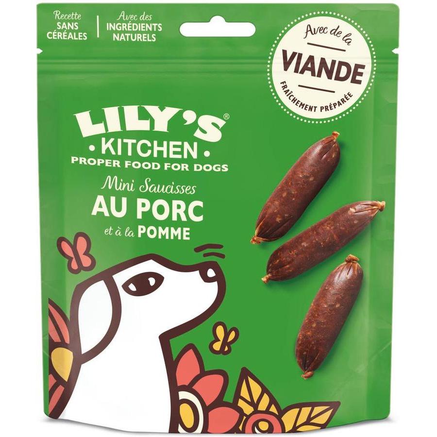 LILY'S KITCHEN Adulte Friandises Mini Saucisses Porc et Pomme 70g