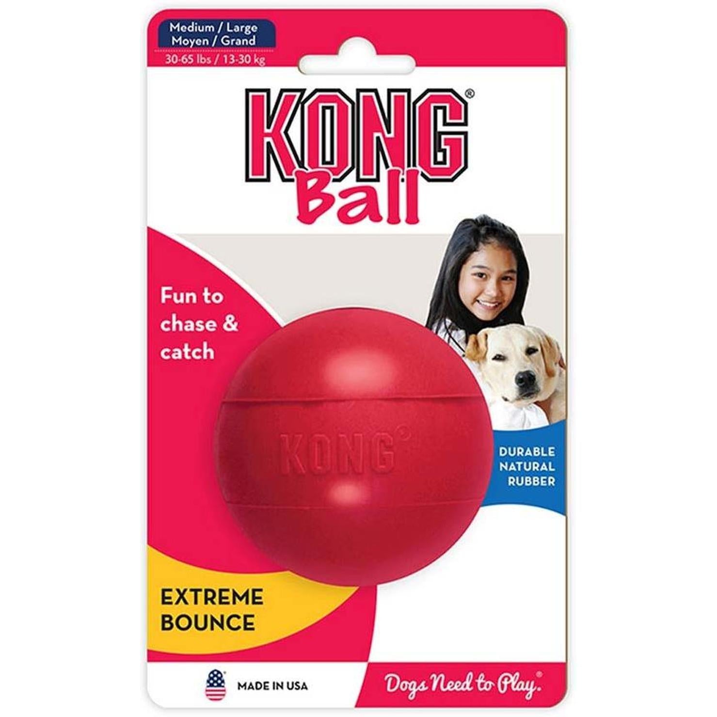 KONG – Balle en caoutchouc naturel pour chien