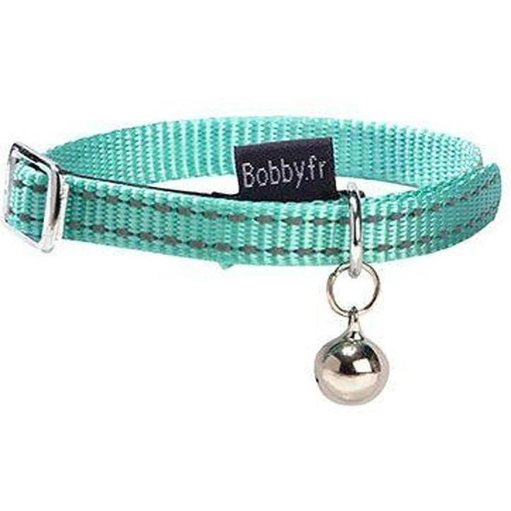 Collier Chat Safe Nylon Réfléchissant Clochette Sécurité Dégagement Rapide 17-26cm Couleur Vive