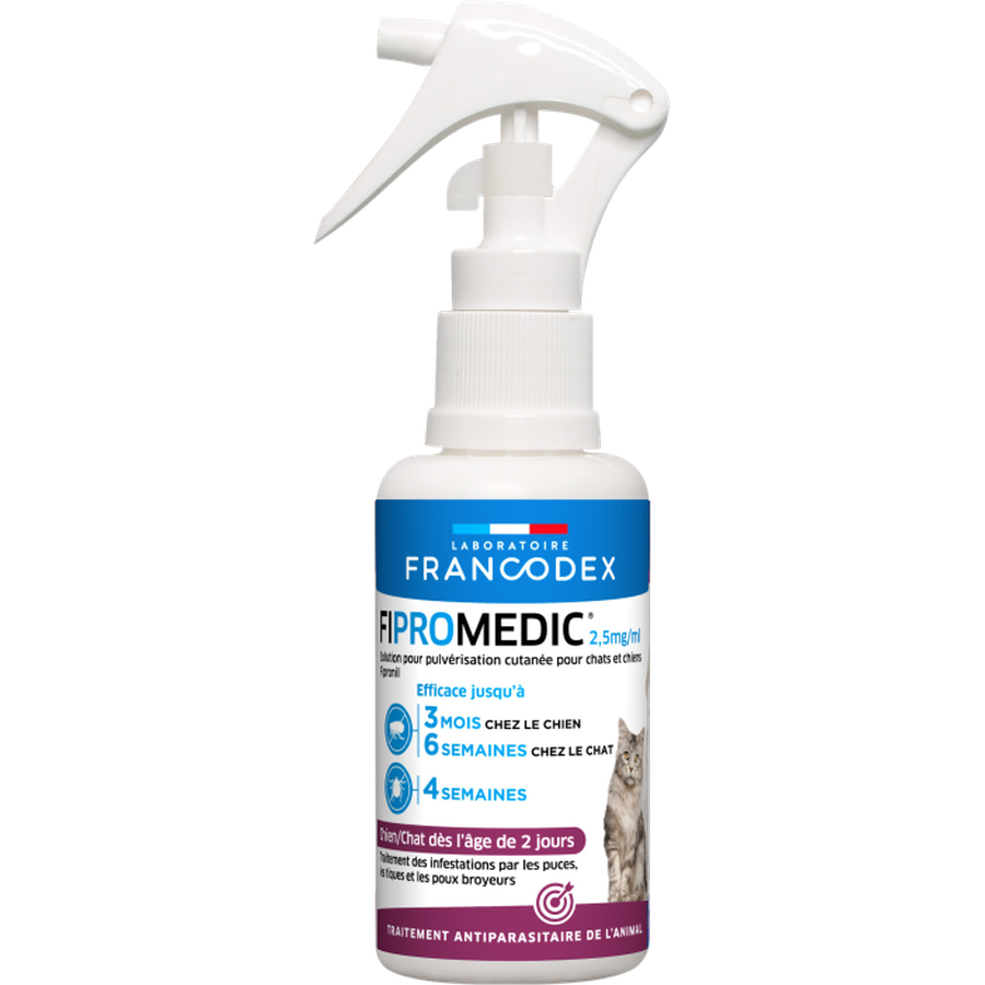 FIPROMEDIC 2,5 mg/ml Solution pour pulvérisation cutanée chien & chat 100ml