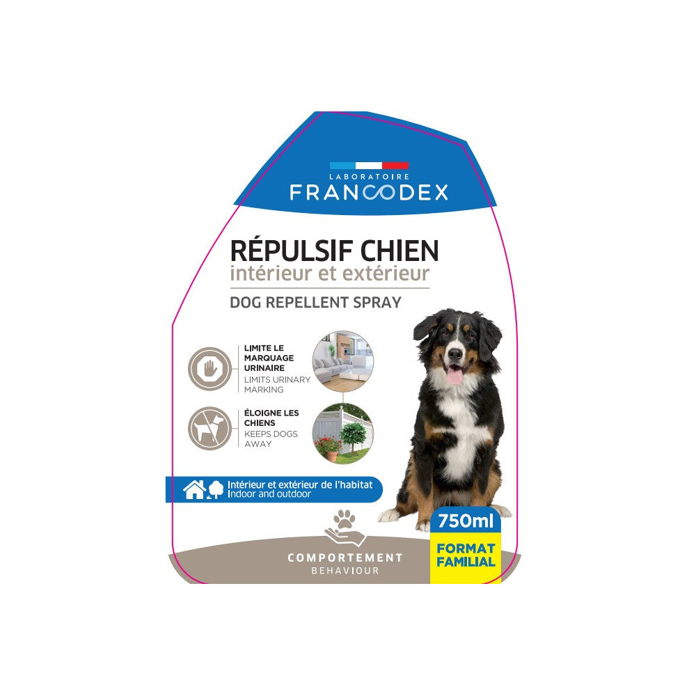 FRANCODEX Répulsif Extérieur Chien 750ml