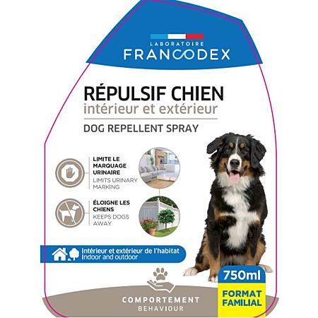 FRANCODEX Répulsif Extérieur Chien 750ml