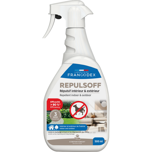 FRANCODEX Répuls'off Chien Répulsif Intérieur et Extérieur 500ml