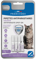 FRANCODEX Pipettes Icaridine Chat >2kg 1ml x4