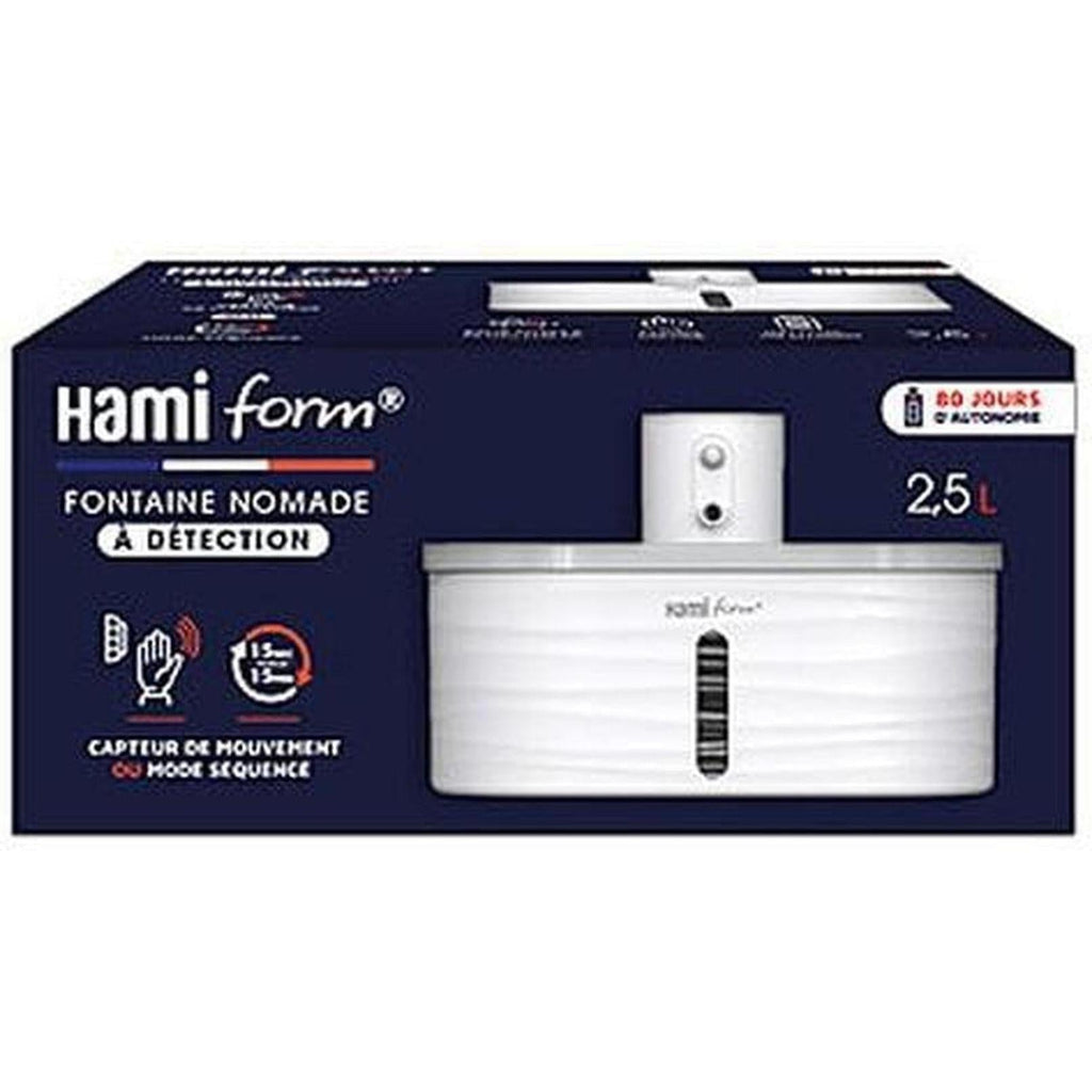 HAMIFORM Fontaine Nomade 2,5L Fontaine à Eau Automatique Chats et Petits Chiens Batterie 80 jours
