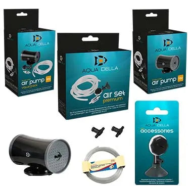 LAROY Air Pump 100 Pompe à air silencieuse pour aquarium 10-100L Noir 10x6x7cm