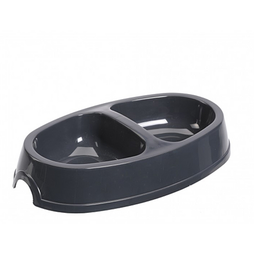 Gamelle double grand modèle 2x12cm Inox Chien