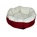 Niche Ronde Douillette Gris Chien 35x30x10cm