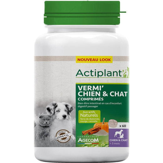 Vermi Essentiel Chien/Chat Comprimés Antiparasitaires Naturels x60