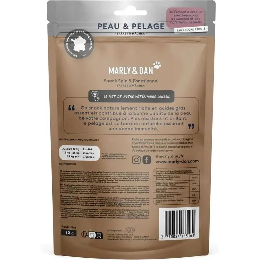 Barres à Mâcher – Peau & Pelage (80 g)