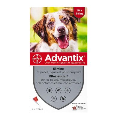 BAYER Advantix Pipettes Antiparasitaires Chien 25-40 kg 4x4ml