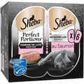 SHEBA Perfect Portions Terrine Luxe au Saumon pour Chats Adultes 3x75g