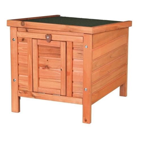 TRIXIE Clapier Natura Habitat pour Rongeurs XL avec Cour Extérieure 135x115x112 cm Brun