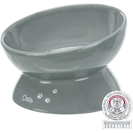 TRIXIE Gamelle XXL augmentée en céramique gris 0,35 l Ø 17 cm