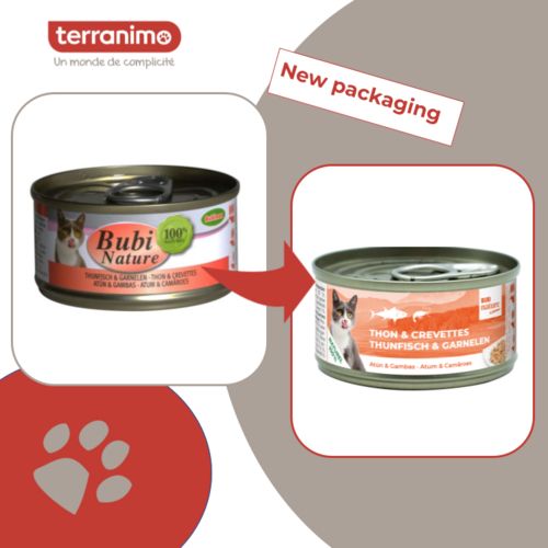 BUBIMEX Bubi Nature Thon Crevette en Gelée Chat 85g