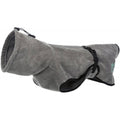 TRIXIE Peignoir Serviette pour Chien Gris Taille L Dos 60 cm Tissu Éponge Réglable
