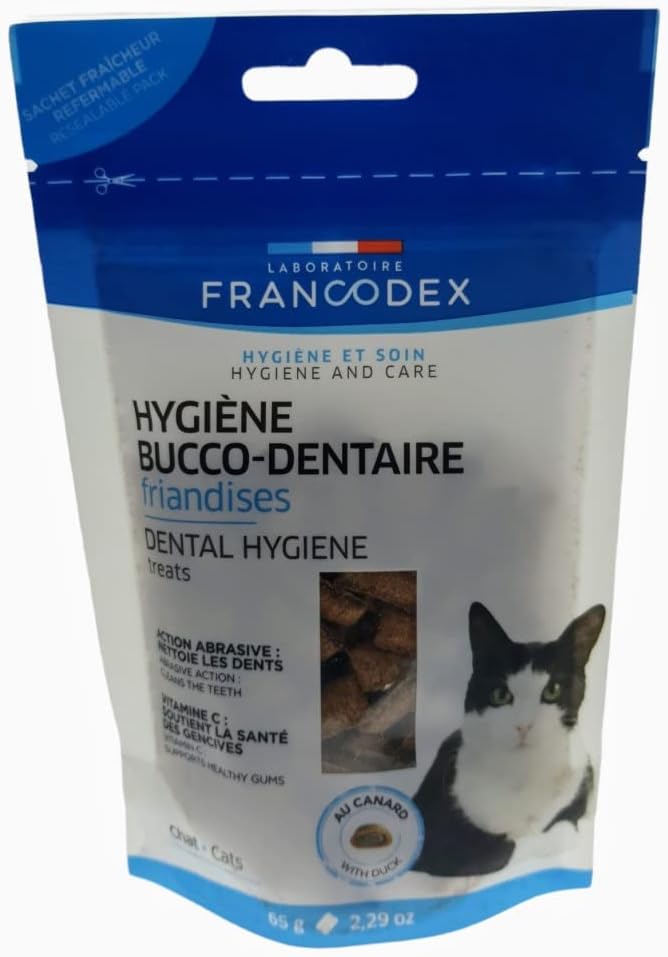 FRANCODEX Friandises Hygiène Bucco-Dentaire Chat 65g