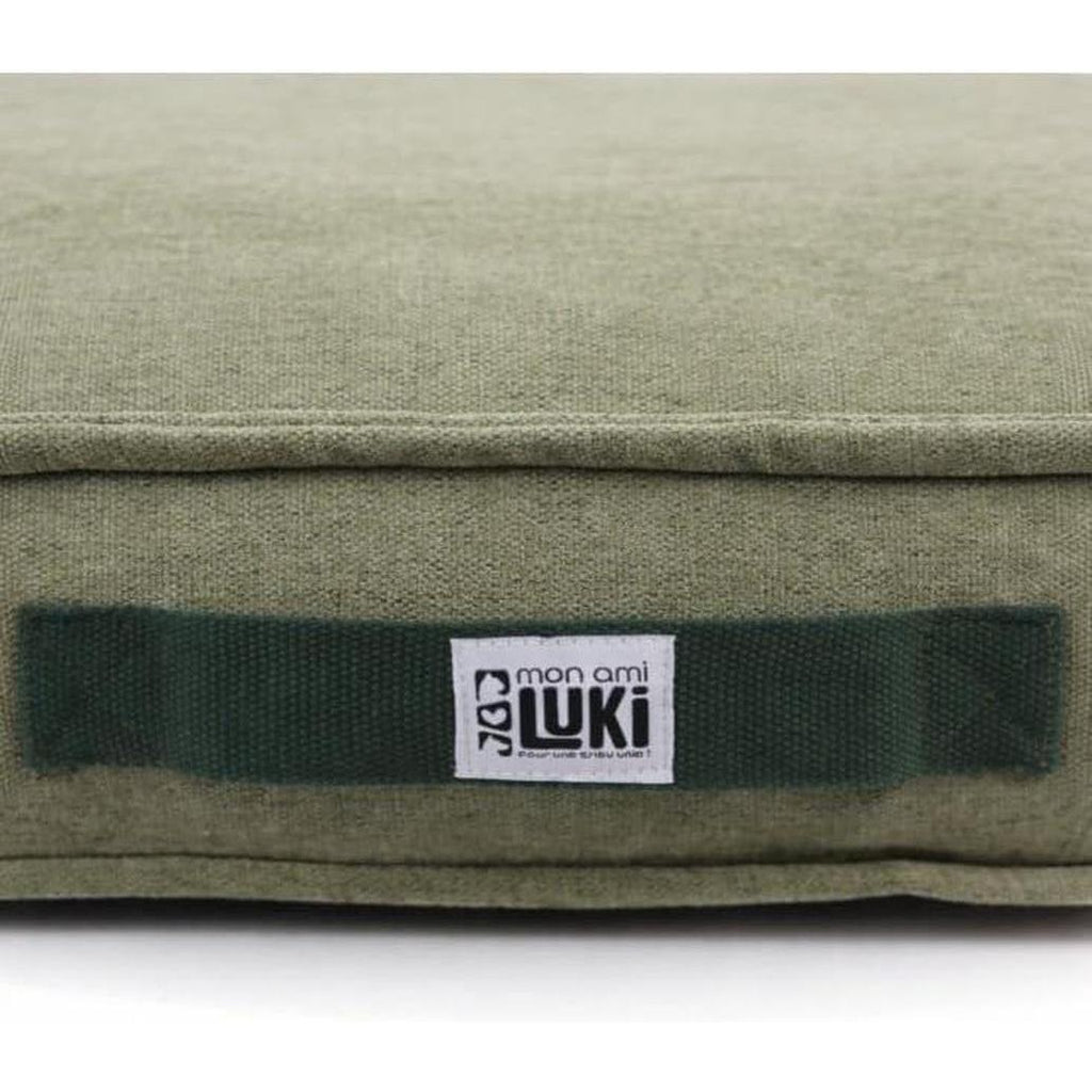 MON AMI LUKI Matelas antiderapant dehoussable vert 88x76x13cm