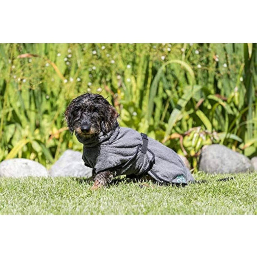 TRIXIE Peignoir de bain pour chien Tissu éponge Gris Taille M 50cm