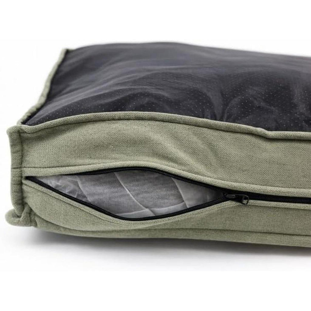 MON AMI LUKI Matelas antiderapant dehoussable vert 88x76x13cm