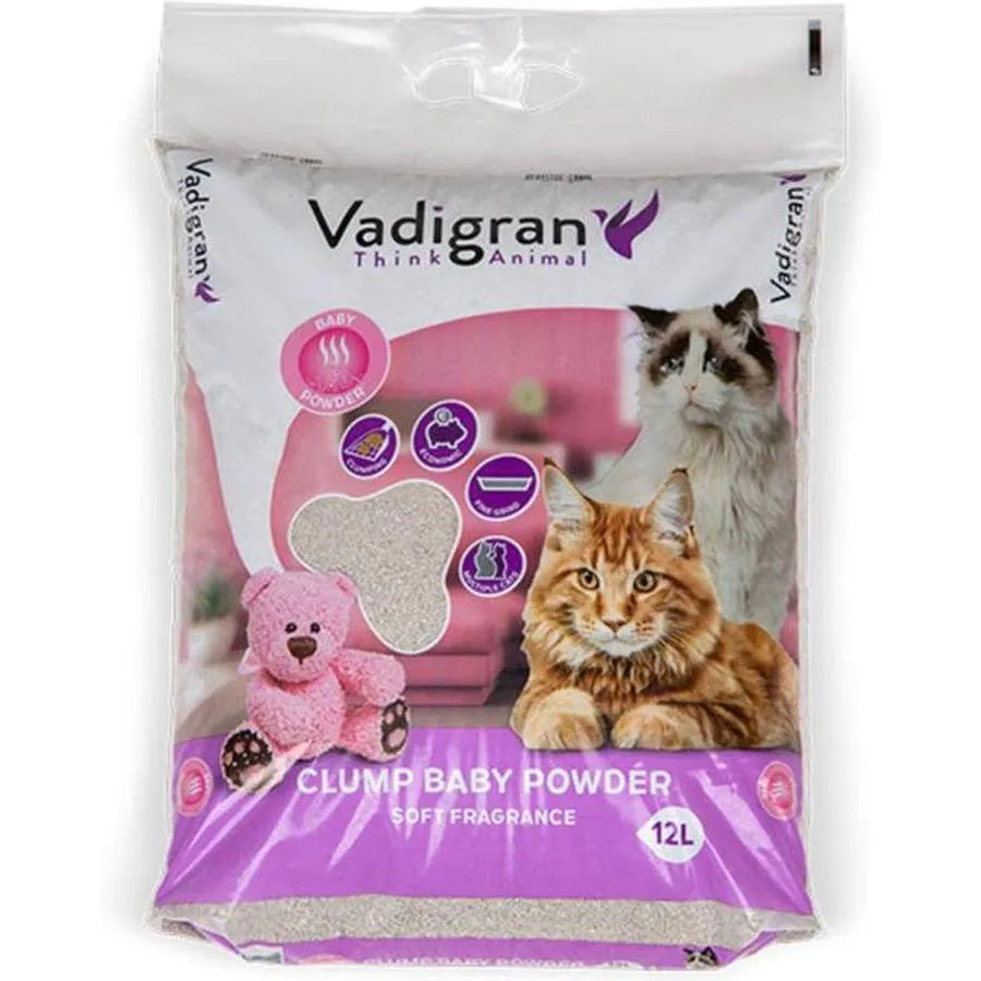 VADIGRAN Cat Litter Bentonite Babypowder 12kg 12L