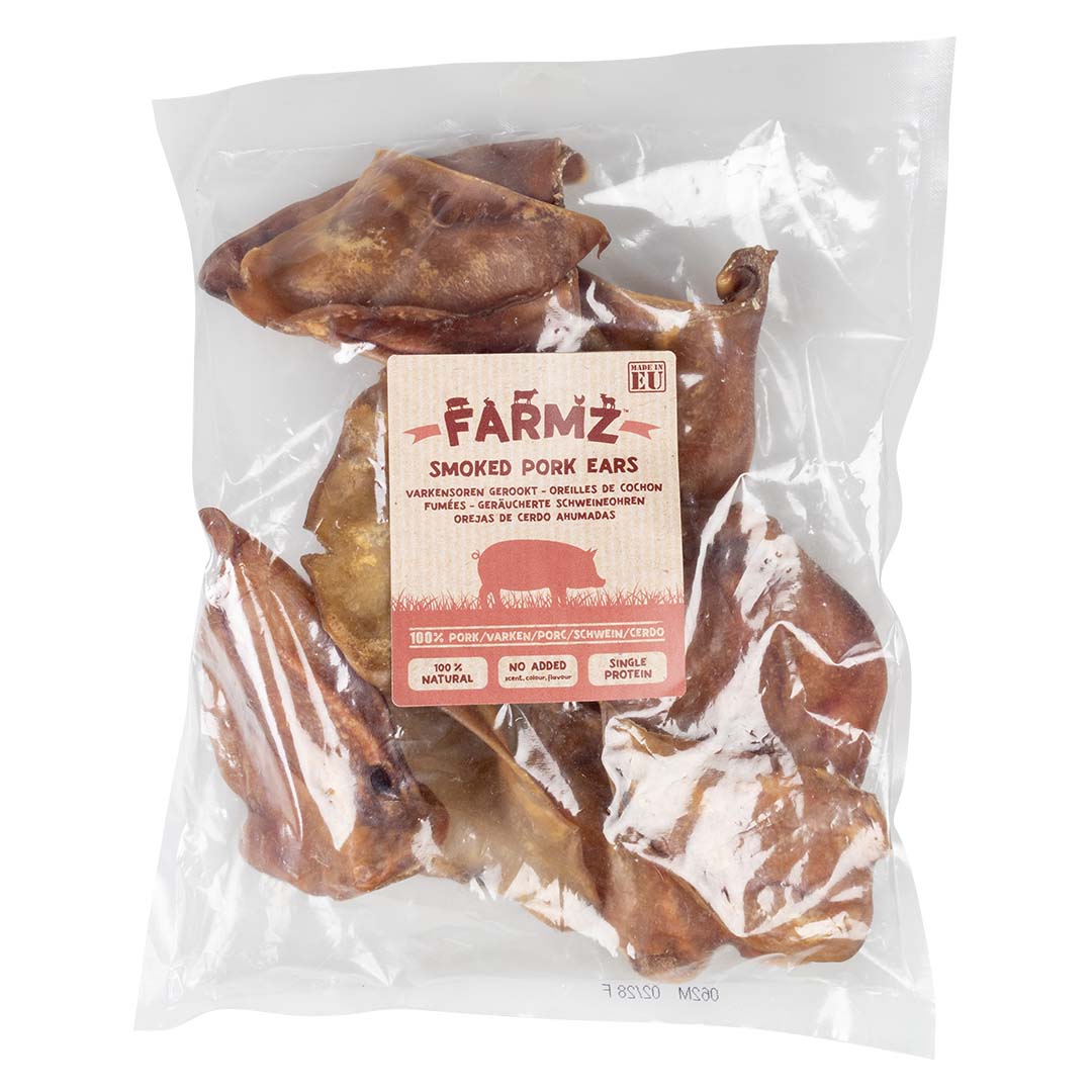 Duvo+ Farmz Oreilles de Cochon Fumées pour Chien x10