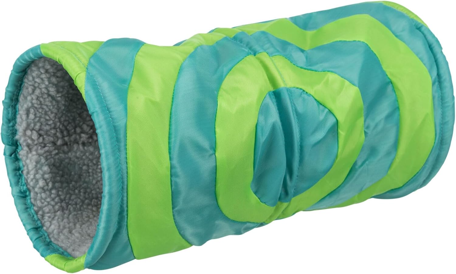 TRIXIE 2xTunnel Ludique Rongeurs Nylon/Peau d'agneau Vert-Gris 15x35 cm
