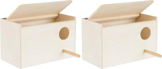 TRIXIE Nichoir Perruche 21x13x12cm Bois avec Perchoir Lot de 2