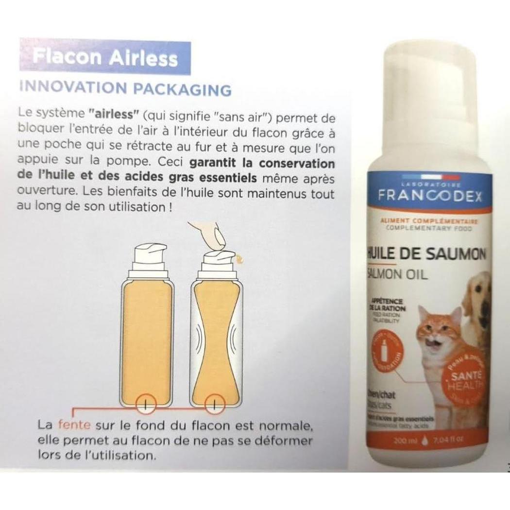 FRANCODEX Huile de Saumon Chien et Chat 200ml