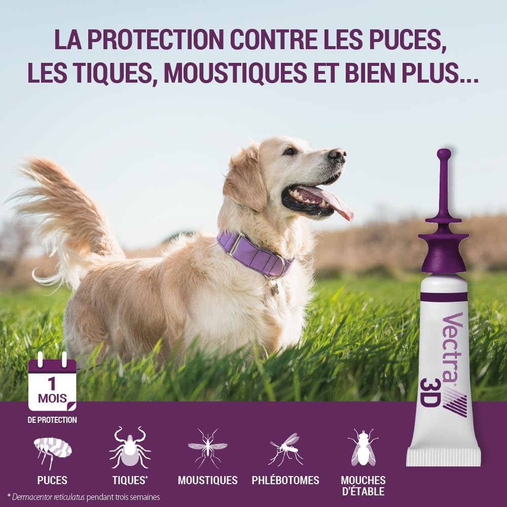 VECTRA 3D Solution Spot-on pour Chiens de 1,5–4 kg 3 pipettes