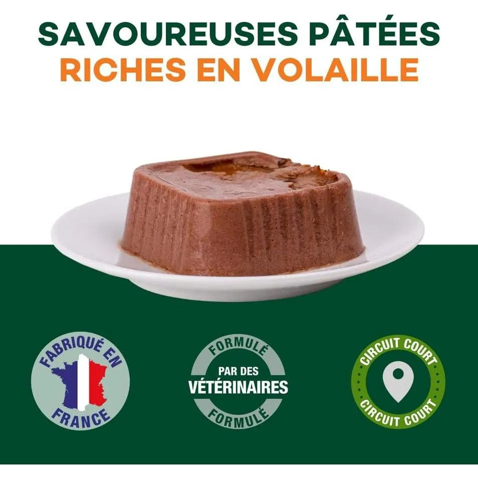 EQUILIBRE & INSTINCT Terrine pour jeune chien riche en volaille, carottes & lait 150g