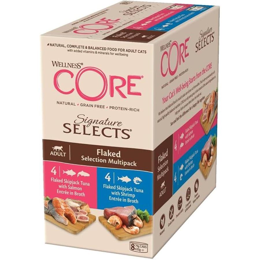 WELLNESS CORE Signature Selects Nourriture Humide pour Chat Thon Saumon 79g