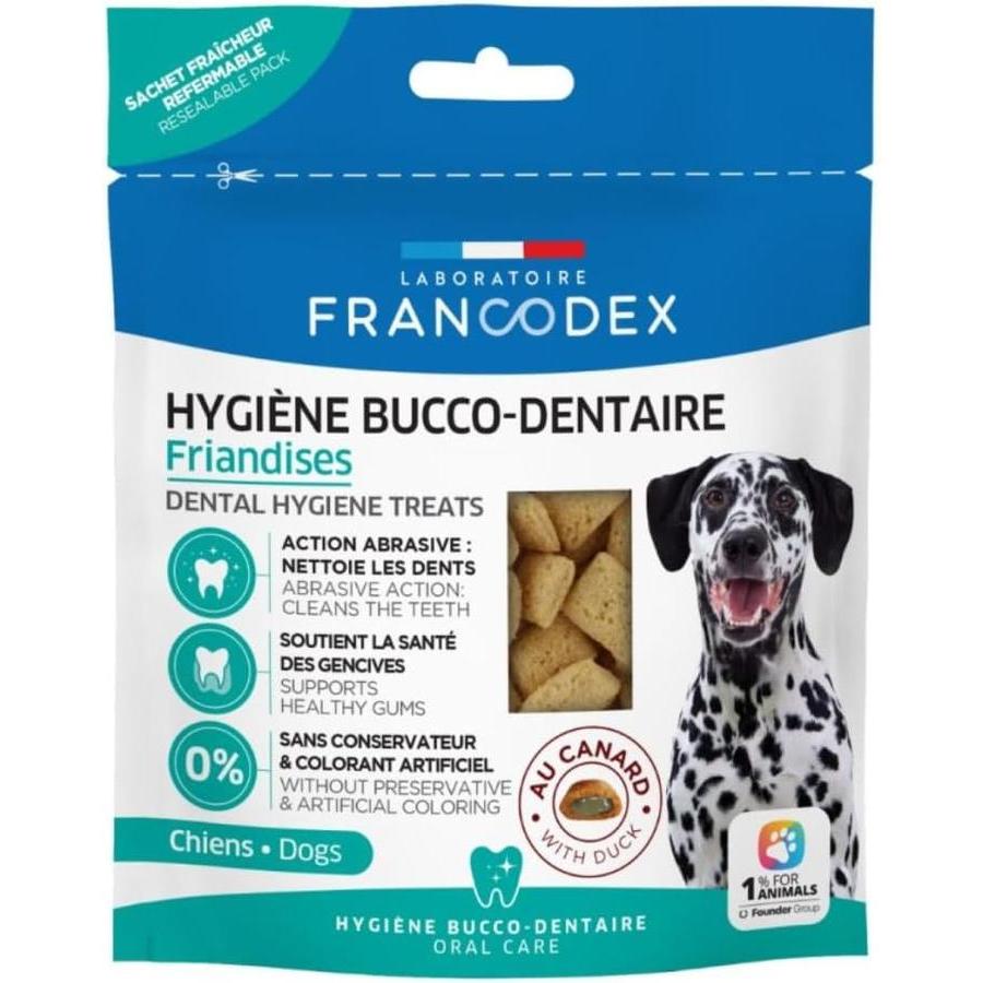 FRANCODEX Friandises Hygiène Bucco-Dentaire Chien Canard 75g