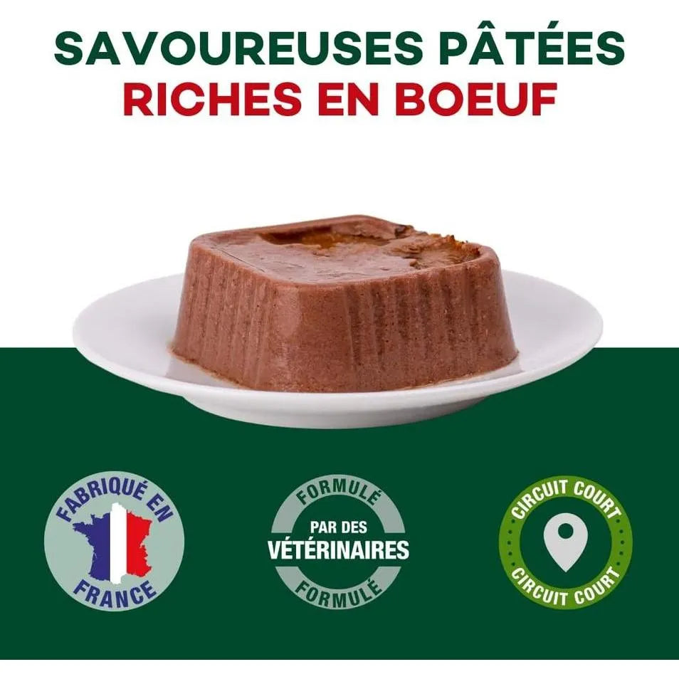 EQUILIBRE & INSTINCT Terrine pour chien adulte riche en bœuf & petit pois 300g