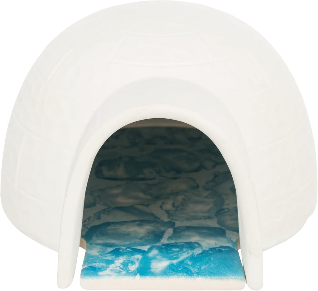 TRIXIE Igloo avec Plateau Rafraîchissant pour Hamster et Souris Céramique Blanc 13x9x15cm