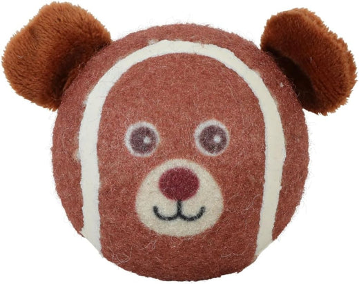 ZOLUX Balle de Tennis Ourson Taille L Marron ø 8 cm pour Chien