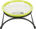 TRIXIE Gamelle avec support en céramique pour lapin 0,3L Ø13cm Blanc/Vert