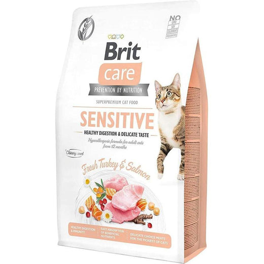 BRIT CARE Cat Grain-Free Sensitive Healthy Digestion Dinde et Saumon