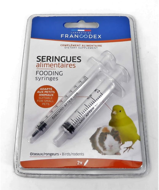 FRANCODEX Seringues Alimentaires pour Oiseaux et Rongeurs 2 Tailles 1ml et 2,5ml