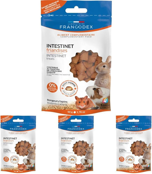 FRANCODEX Friandises Intestinet Pomme Lapins et Rongeurs 50g