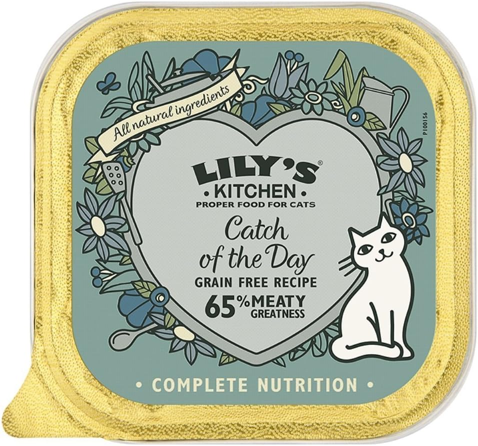 LILY'S KITCHEN Terrine Saumon avec du Poulet et des Crevettes 85g