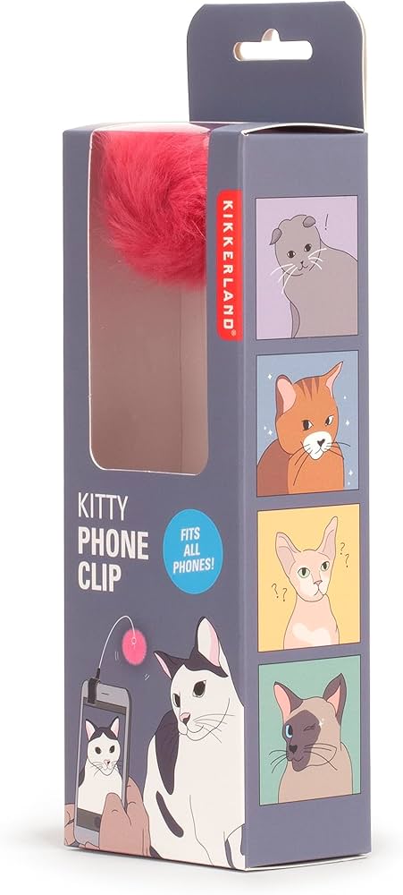 KIKKERLAND KITTY PHONE CLIP Clip Téléphone Jouet Chat pour Photos Parfaites