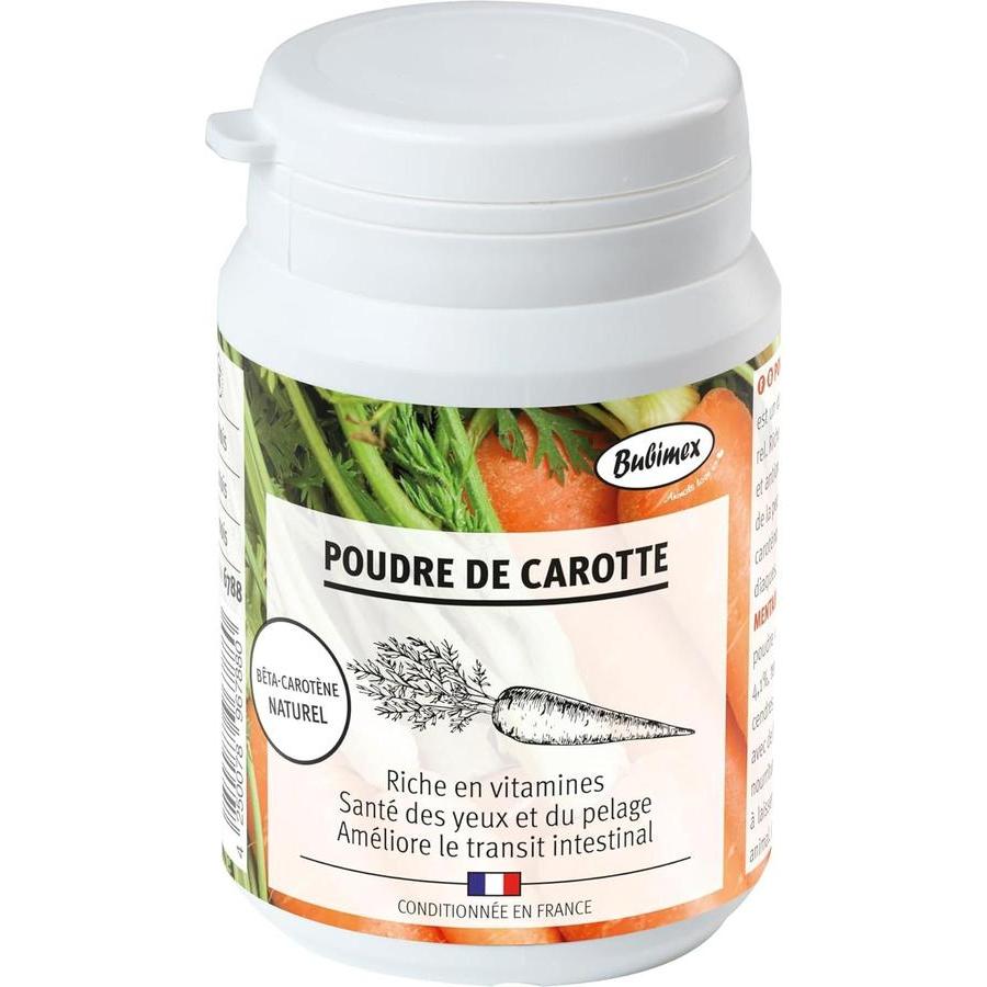 BUBIMEX Poudre de Carotte Complément Alimentaire 100% Naturel Chiens et Chats 60g