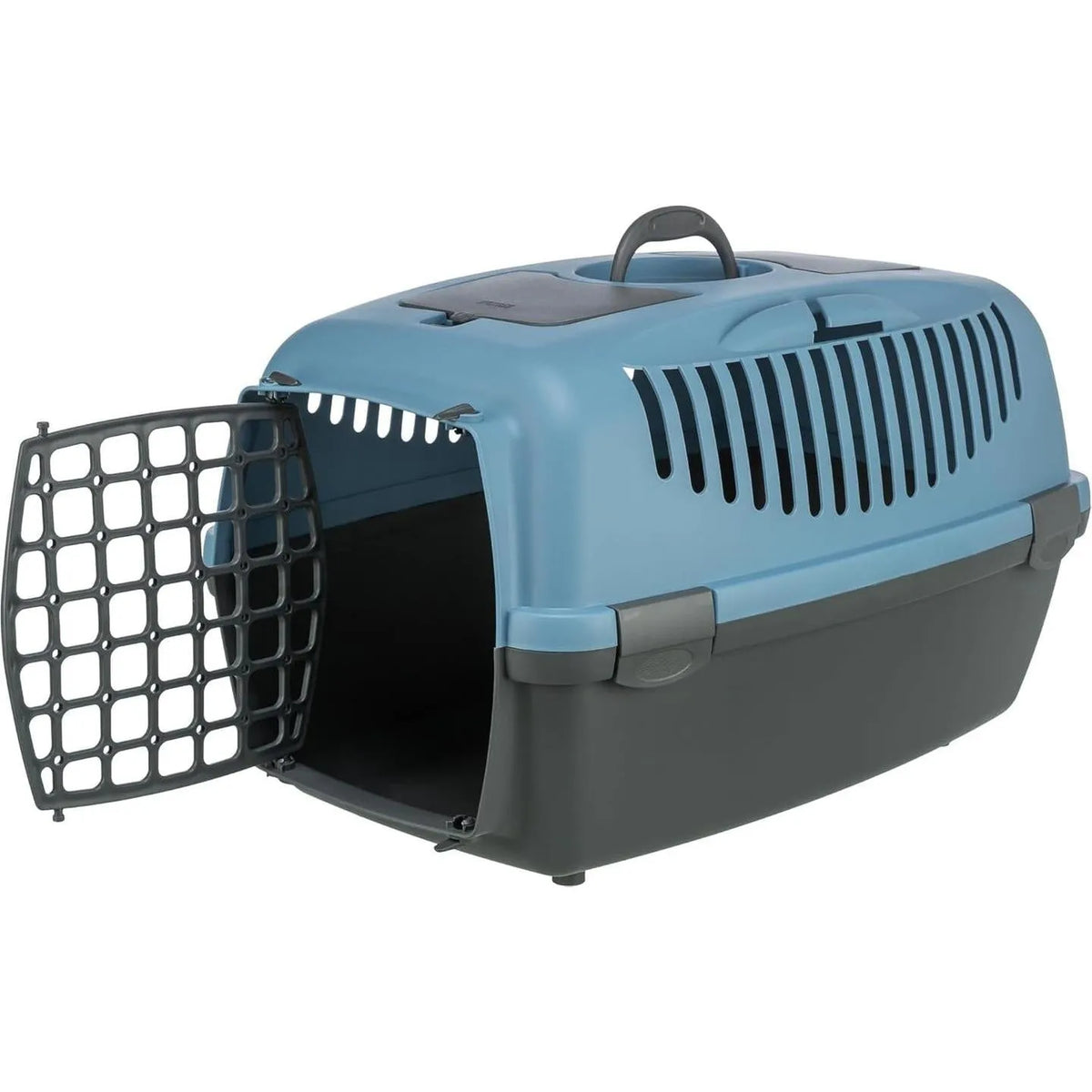 TRIXIE Box de Transport Capri 3 S 40 x 38 x 61 cm Gris foncé/Bleu